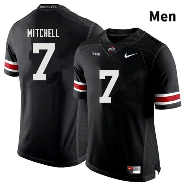 Ohio State Buckeyes Teradja Mitchell Men's #7 Black Authentic Stitched College Football Jersey